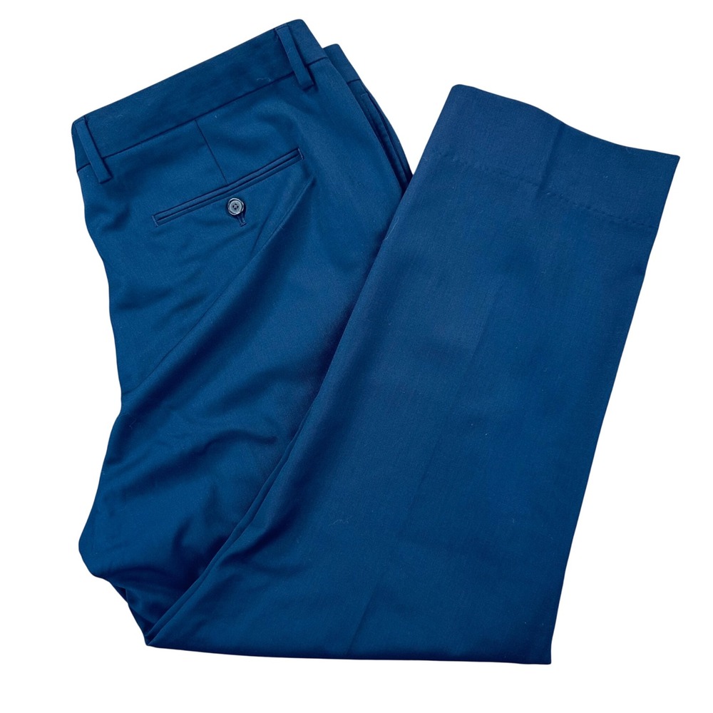 Bonobos Athletic Fit Navy Blue Marzotto Wool Dress Pants Stretch Preppy Men's 38